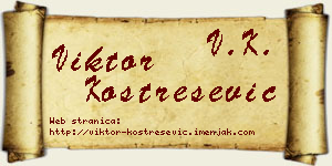Viktor Kostrešević vizit kartica